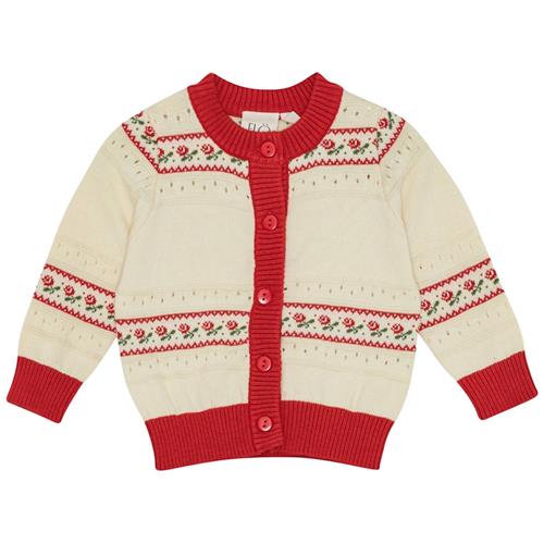 Flöss Lucca Cardigan Soft White  Soft White-104 cm  Hvid  104 cm  Piger
