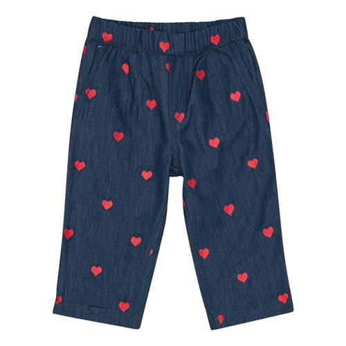 Flöss Amee Bukser Mid Blue Heart  Mid Blue Heart-74 cm  Blå  74 cm  Piger