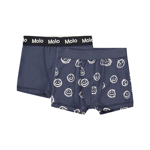 Molo GOTS Justin 2-pak Boxershorts Moods Blue 110/116 cm    110/116 cm  Drenge, Piger