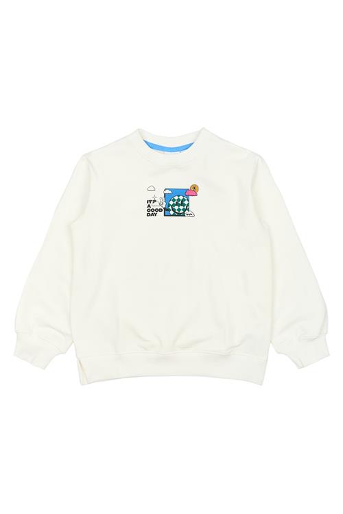 The New GOTS Phillip Sweatshirt Cloud Dancer  Cloud Dancer 7-8 Y  Hvid  7-8 år  Drenge