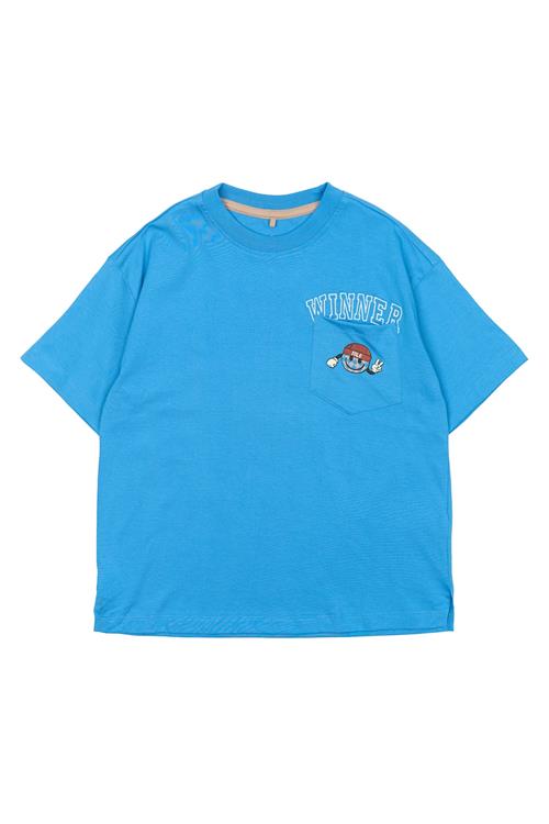 The New GOTS Pauli T-shirt Campanula  Campanula 5-6 Y  Blå  5-6 år  Drenge