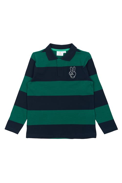 The New GOTS Pino Langærmet Piqué-polo Navy Blazer Striped  Navy Blazer Striped 3-4 Y  Marineblå  3-4 år  Drenge