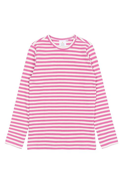 The New GOTS Moore Langærmet T-shirt Ibis Rose Striped  Ibis Rose Striped 9-10 Y  Lyserød  9-10 år  Piger