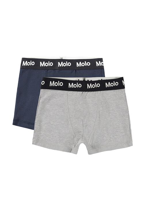 Molo 2-pak Justin Boxer Trusser Navy/Gray Navy Grey 92/98 cm  Marineblå  92/98 cm  Drenge