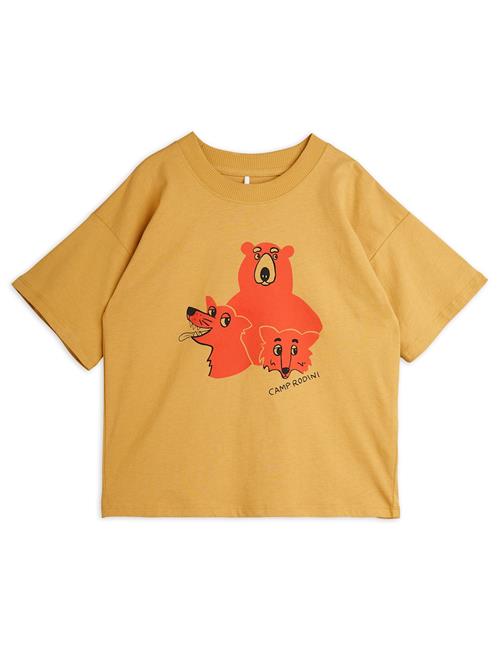 Mini Rodini GOTS Camp Rodini Sp Kortærmet T-shirt Beige  128/134 cm    128/134 cm  Drenge, Piger