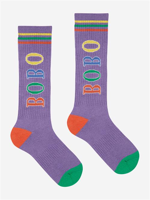 Bobo Choses Multicolor Bobo Ekstra Lange Sokker Blue  Blue 29-31 EU  Lilla  29-31 EU  Drenge