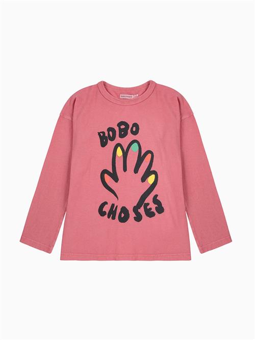 Bobo Choses High Five Langærmet T-shirt Pink  Pink 4-5 Years  Lyserød  4-5 år  Piger