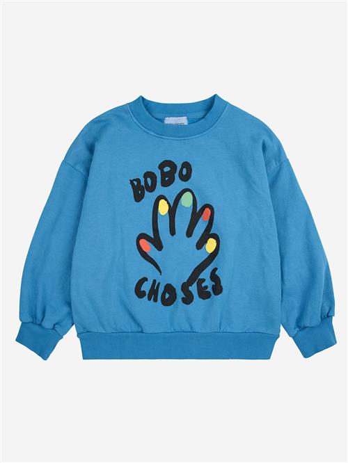 Bobo Choses High Five Sweatshirt Blue  Blue 6-7 Years  Blå  6-7 år  Drenge
