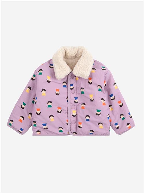 Bobo Choses Game Pawns All Over Vendbar Jakke I Fåreskind Lavender  Lavender 18 Months  Lilla  18 måneder  Drenge, Piger