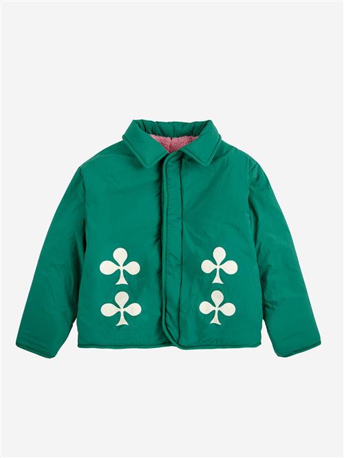 Bobo Choses Clover Vendbar Jakke I Fåreskind Green  Green 6-7 Years  Grøn  6-7 år  Piger