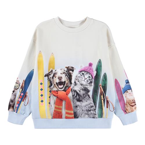 Molo Maxi Sweatshirt Going Skiing  Going Skiing 110 cm  Blå  110 cm  Piger