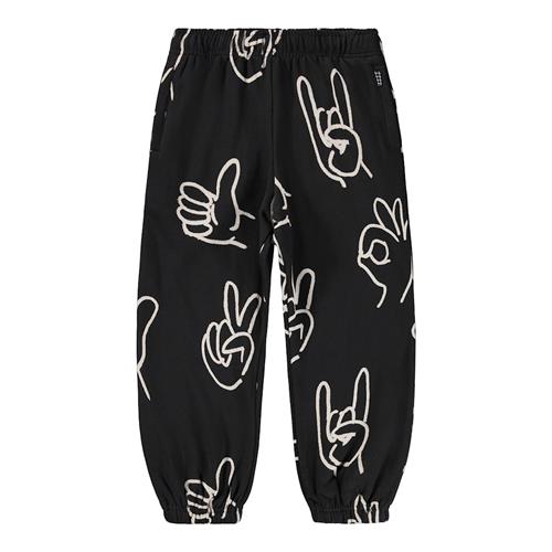 Molo Adan Joggingbukser Drawn Hands  Drawn Hands 104 cm  Sort  104 cm  Drenge, Piger