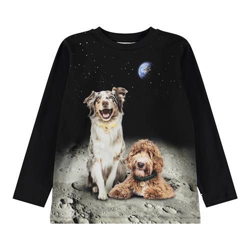 Molo Reif T-shirt Med Lange Ærmer Moon Friends  Moon Friends 92 cm  Sort  92 cm  Drenge
