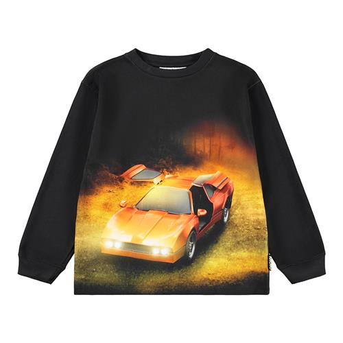 Molo Rube T-shirt Med Lange Ærmer Red Car  Red Car 128 cm  Sort  128 cm  Drenge