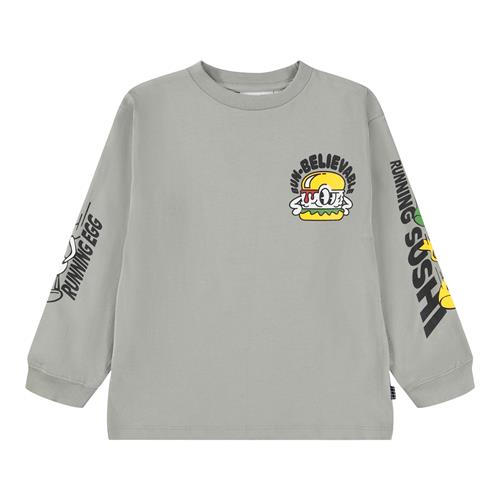 Molo Rube T-shirt Med Lange Ærmer Funny Food  Funny Food 110 cm  Grå  110 cm  Drenge