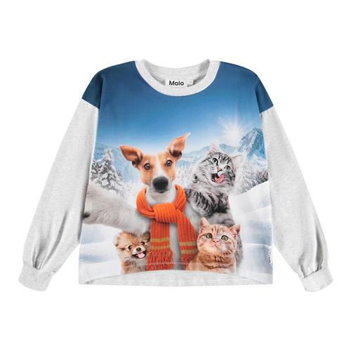 Molo Reniza T-shirt Med Lange Ærmer Selfie  Selfie 122 cm  Grå  122 cm  Piger