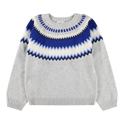 Molo Baes Wool Strikket Sweater Nordic Blues  Nordic Blues 122/128 cm Uld Grå  122/128 cm  Drenge
