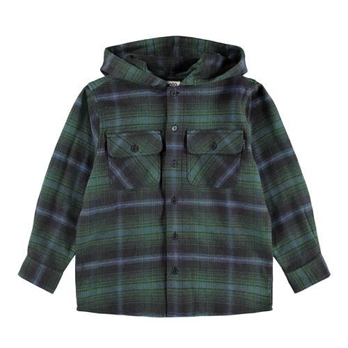 Molo Rizz Ternet Overshirt Galaxy Check  Galaxy Check 158/164 cm  Grøn  158/164 cm  Drenge