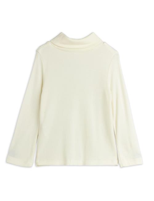 Mini Rodini Modal Rib Rullekrave Offwhite  Offwhite 104/110 cm  Hvid  80/86 cm  Drenge, Piger