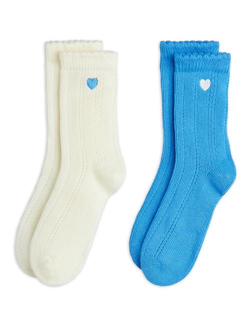 Mini Rodini Pointelle 2-pak Sokker Multi  Multi 20-23 EU  Hvid  20-23 EU  Piger