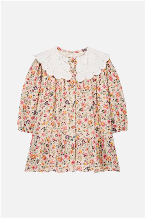 Louise Misha Heidi Vævet Kjole Cream Wild Flowers  Cream Wild Flowers-4 Y  Creme  4 år  Piger