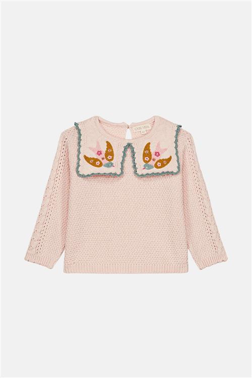 Louise Misha Rilda Strikket Trøje Blush Blush-4 Y  Lyserød  4 år  Piger