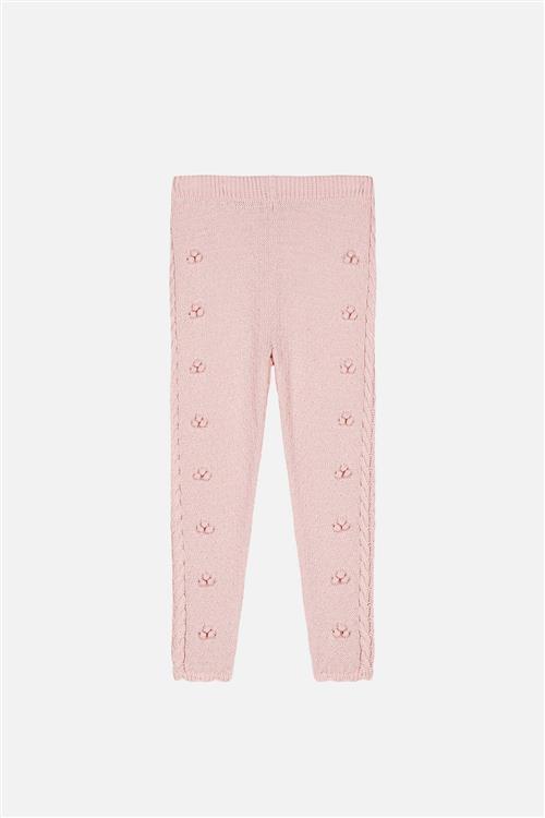 Louise Misha Molda Strikkede Leggings Blush  Blush-5 Y  Lyserød  5 år  Piger