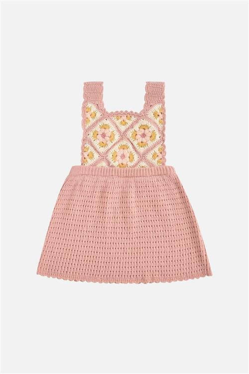 Louise Misha Huguetta Strikket Kjole Blush  Blush-8 Y  Lyserød  8 år  Piger