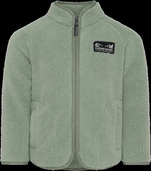 Didriksons Gibbs Kids 2 Jumper Med Halv Lynlås Light Moss  Light Moss-120 cm  Grøn  120 cm  Drenge, Piger