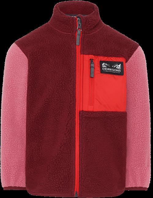 Didriksons Anten Kids Jumper Med Fuld Lynlås Anemon Red  Anemon Red-90 cm  Rød  90 cm  Drenge, Piger