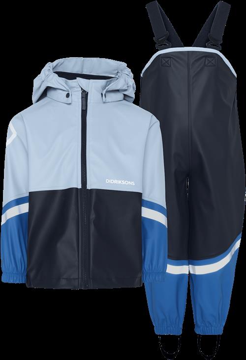 Didriksons Waterman Kids 12 Regnsæt Navy  Navy-90 cm Rain Marineblå  90 cm  Drenge, Piger