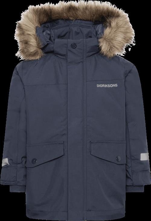 Didriksons Bjärven Kids 4 Parka Navy  Navy-100 cm  Marineblå  100 cm  Drenge, Piger