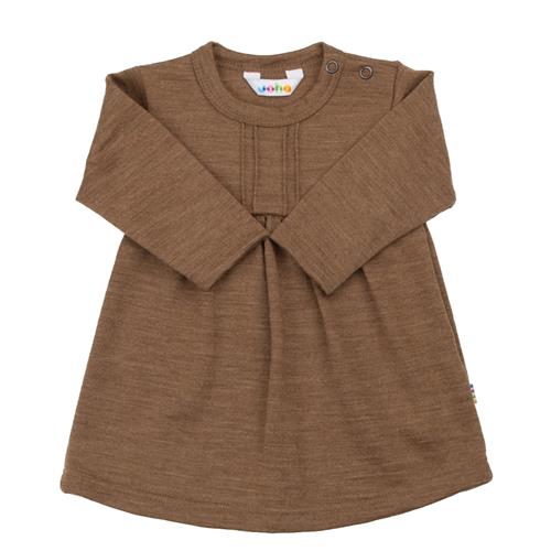 Joha Kjole I Uld Warm Brown  Warm brown-80 cm Uld Brun  80 cm  Piger