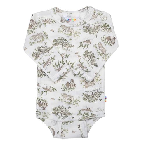 Joha Uldbaby Body Off White  Off white-80 cm Wool Hvid  80 cm  Drenge, Piger
