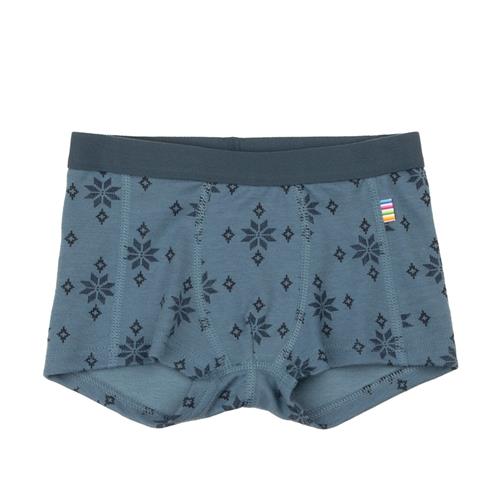 Joha Boxershorts I Uld Blue  Blue-120 cm Uld Blå  120 cm  Drenge