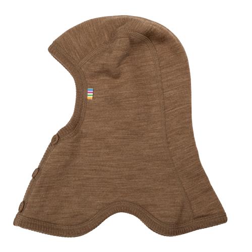 Joha Balaclava I Uld Med Knapper Warm Brown  Warm brown-48 cm Wool Brun  48 cm  Drenge, Piger