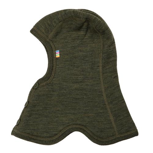 Joha Balaclava I Uld Med Knapper Moss Green  Moss green-48 cm Wool Grøn  48 cm  Drenge, Piger