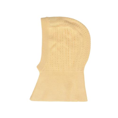 FUB Pointelle Balaclava Wheat  Wheat-110/120 cm Uld Beige  110/120 cm  Drenge, Piger