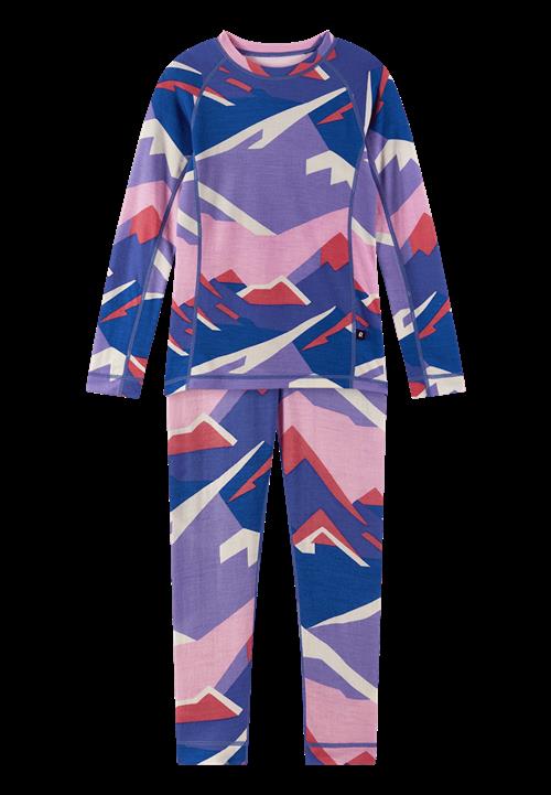 Reima Taitoa Base Layer-sæt I Uld Breezy Violet  Breezy Violet-80 cm Uld Lilla  80 cm  Drenge, Piger