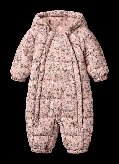 Wheat Edem Baby Puffer Heldragt Rose Powder Flowers  Rose Powder Flowers 0-3 months  Lyserød  0-3 måneder  Piger