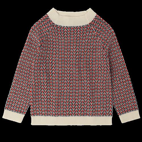FUB Sildebenssweater I Uld Ecru  Ecru-110 cm Uld Beige  110 cm  Drenge, Piger
