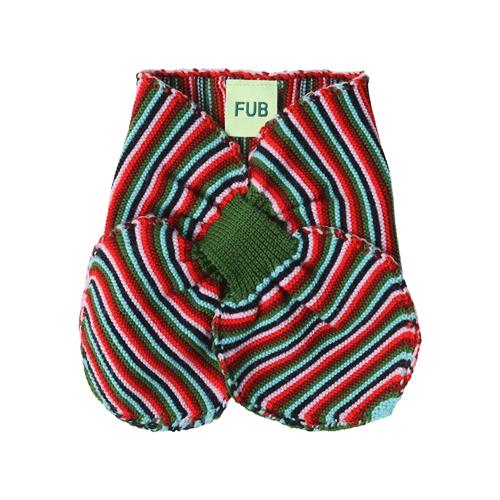 FUB Tørklæde Af Uld Til Slædekørsel Multi Stripe  Multi Stripe-56/74 cm Uld Rød  56/74 cm  Drenge, Piger