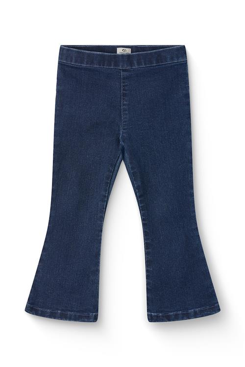 Copenhagen Colors Flare Super Stretch Jeggings Dark Indigo Blue Washed  Dark Indigo Blue Washed 116 cm  Blå  116 cm  Piger