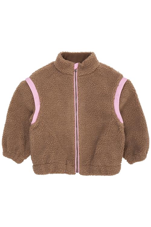 Copenhagen Colors Teddyjakke Med Aftagelige Ærmer Natural Pink  Natural Pink 122 cm  Brun  122 cm  Drenge, Piger