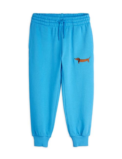 Mini Rodini GOTS Dog Joggingbukser Blue  Blue 128/134 cm  Blå  128/134 cm  Drenge