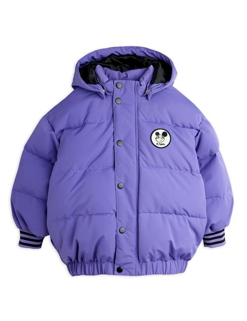 Mini Rodini Ritzratz Pufferjakke Med Lapper Purple  Purple 128/134 cm  Lilla  128/134 cm  Piger