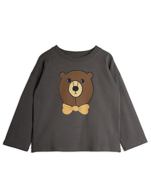 Mini Rodini GOTS Bear Top Med Lange Ærmer Grey  Grey 80/86 cm  Grå  80/86 cm  Drenge