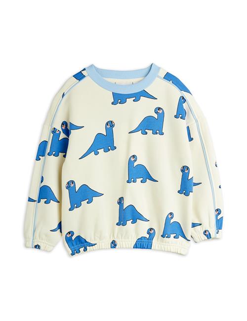 Mini Rodini GOTS Dino Sweatshirt Offwhite  Offwhite 140/146 cm  Hvid  140/146 cm  Drenge