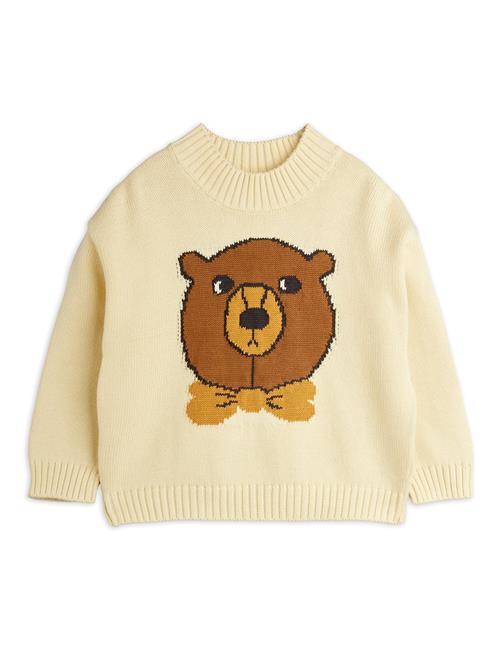 Mini Rodini Bear Intarsia Knit Sweater Offwhite Offwhite 104/110 cm  Hvid  104/110 cm  Drenge