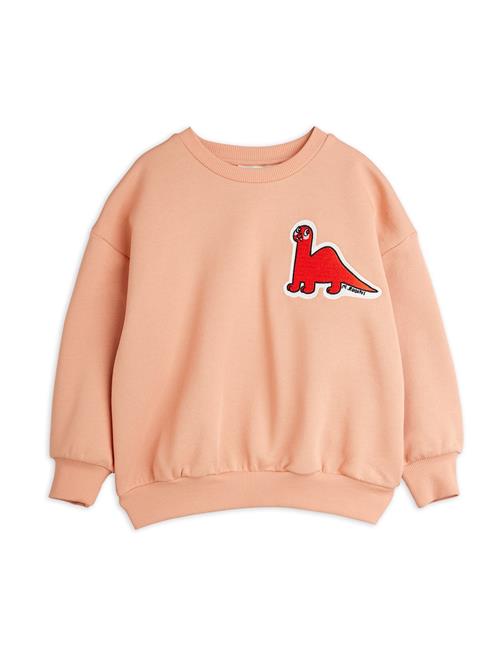 Mini Rodini GOTS Dino Patch-sweater Pink  Pink 128/134 cm  Lyserød  128/134 cm  Piger